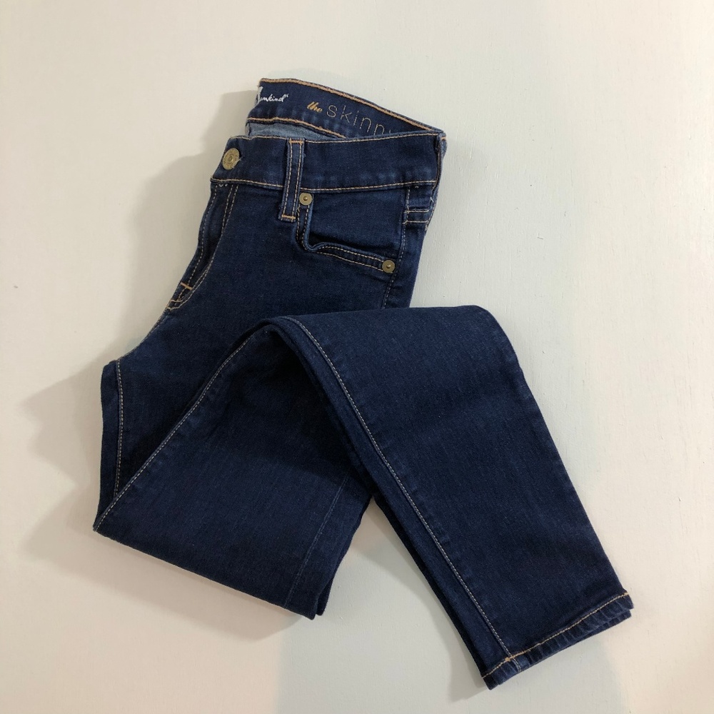 7 For All Mankind Skinny Ankle Jeans Dark Wash Women's 24